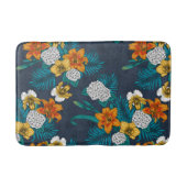 Tropisch boeket blauw badmat (Voorkant)