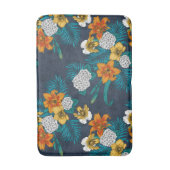 Tropisch boeket blauw badmat (Voorkant Verticaal)