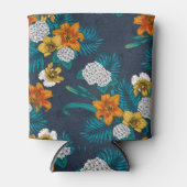 Tropisch boeket blauw blikjeskoeler (Voorkant)