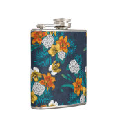 Tropisch boeket blauw heupfles (Rechts)