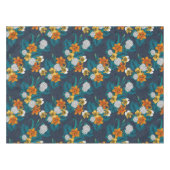 Tropisch boeket blauw tafelkleed (Voorkant (Horizontaal))