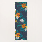 Tropisch boeket blauw yogamat (Achterkant)