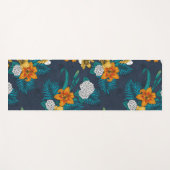Tropisch boeket blauw yogamat (Voorkant (horizontaal))