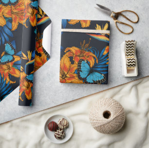 Tropisch boeket cadeaupapier