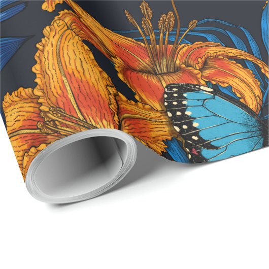 Tropisch boeket cadeaupapier (Rol Hoek)