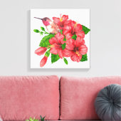 Tropisch boeket canvas afdruk (Insitu (Woonkamer))