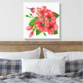 Tropisch boeket canvas afdruk (Insitu (Slaapkamer))