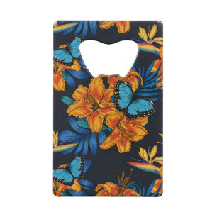 Tropisch boeket creditkaart flessenopener