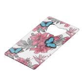 Tropisch boeket creditkaart flessenopener (Voorkant Gekanteld)