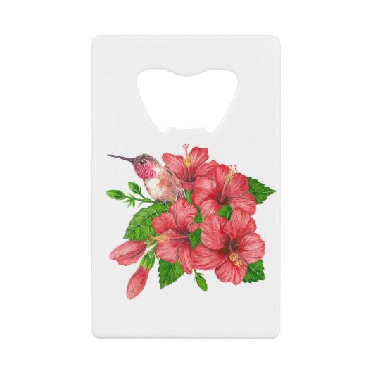 Tropisch boeket creditkaart flessenopener (Voorkant)