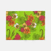 Tropisch boeket fleece deken (Voorkant (Horizontaal))