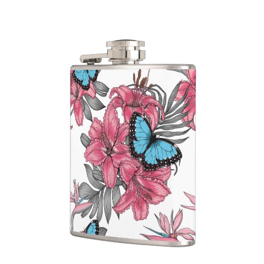 Tropisch boeket heupfles (Links)