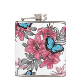 Tropisch boeket heupfles (Voorkant)