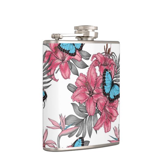 Tropisch boeket heupfles (Rechts)