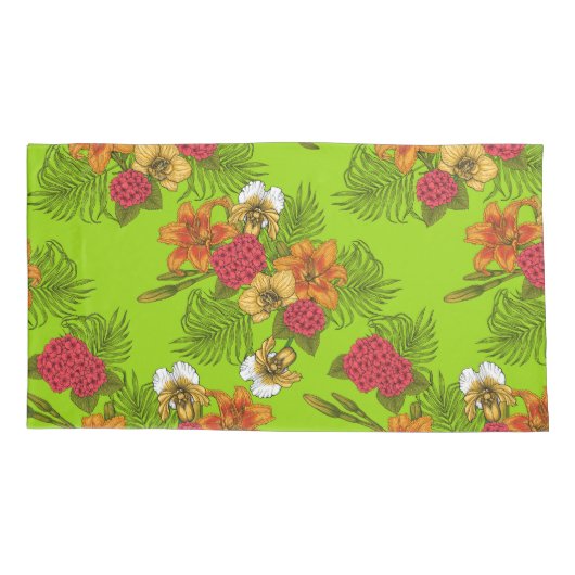 Tropisch boeket kussensloop (Achterkant-Links)