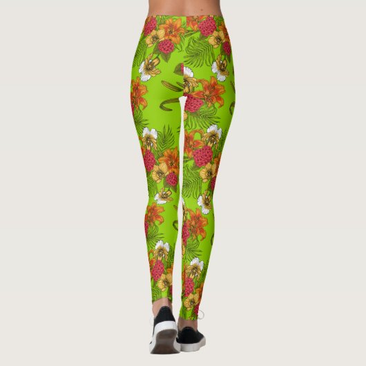Tropisch boeket leggings (Achterkant)