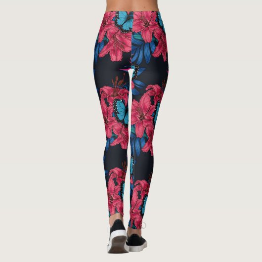 Tropisch boeket leggings (Achterkant)