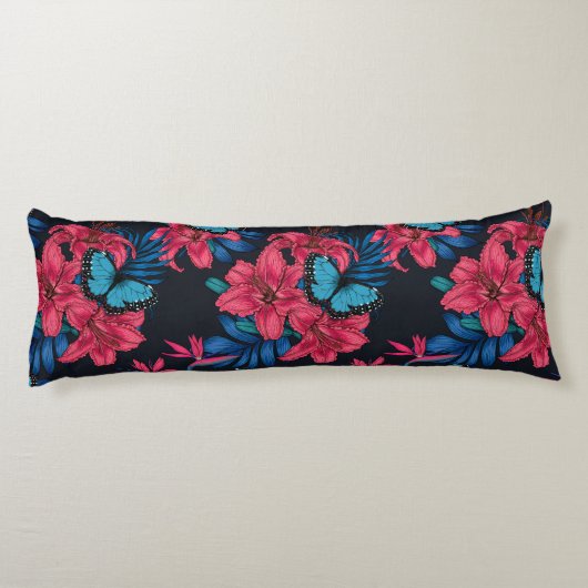 Tropisch boeket lichaamskussen (Achterkant)