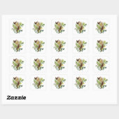 Tropisch boeket met anthurium. vierkante sticker (Vel)