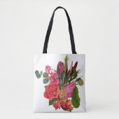 Tropisch boeket met rode bloemen. tote bag (Voorkant)