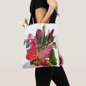 Tropisch boeket met rode bloemen. tote bag (Dichtbij)