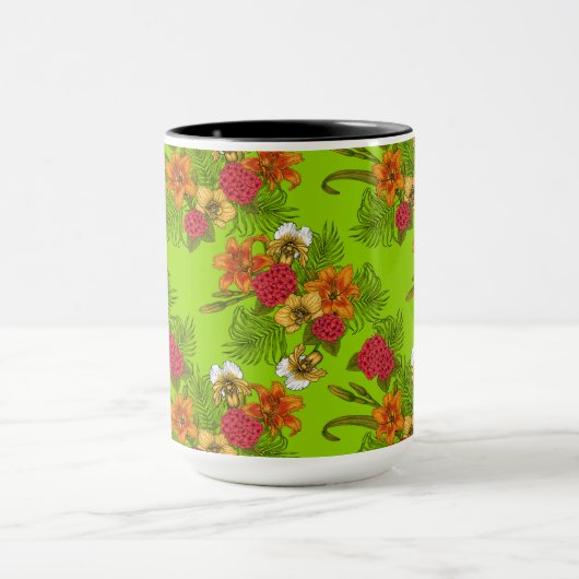 Tropisch boeket mok (Midden)