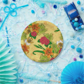 Tropisch boeket papieren bordje (Feest)