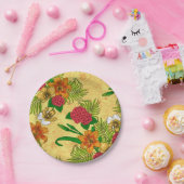 Tropisch boeket papieren bordje (Feest)