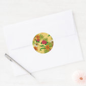 Tropisch boeket ronde sticker (Envelop)