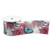 Tropisch boeket satijnen lint (Spoel)