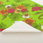 Tropisch boeket sherpa deken (3/4)