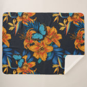 Tropisch boeket sherpa deken (Voorkant (horizontaal))