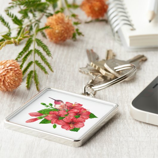 Tropisch boeket sleutelhanger (Zijkant)