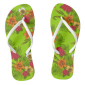 Tropisch boeket teenslippers (Voetbed)