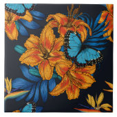 Tropisch boeket tegeltje (Voorkant)