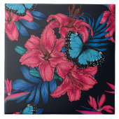 Tropisch boeket tegeltje (Voorkant)