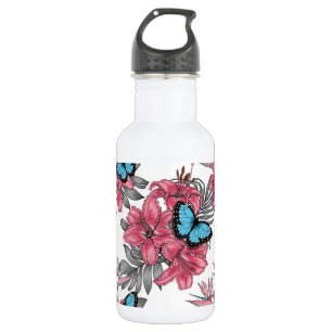 Tropisch boeket waterfles 