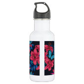 Tropisch boeket waterfles  (Achterkant)