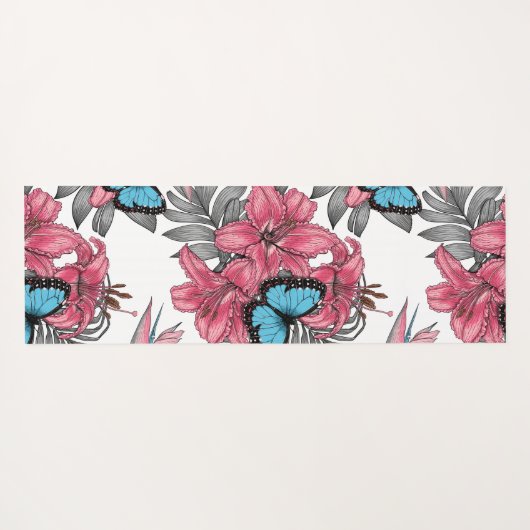 Tropisch boeket yogamat (Achterkant (horizontaal))