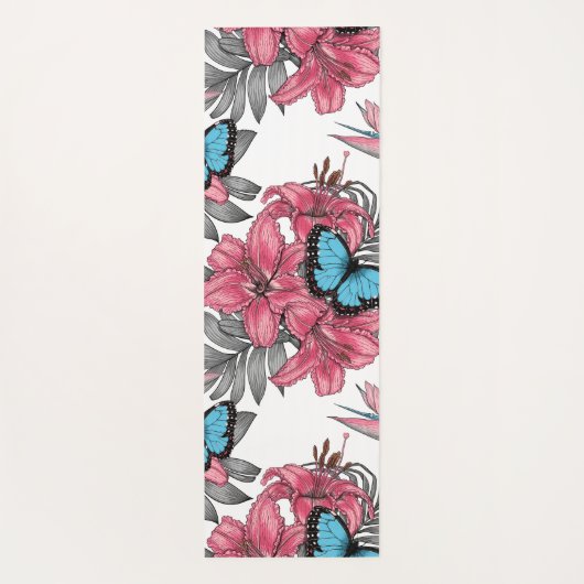 Tropisch boeket yogamat (Achterkant)