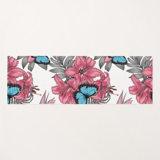 Tropisch boeket yogamat (Voorkant (horizontaal))