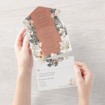 Tropisch Bohemen Floral Terracotta Wedding