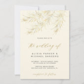 Tropisch bohemisch goudpampagestrandje kaart (Voorkant)