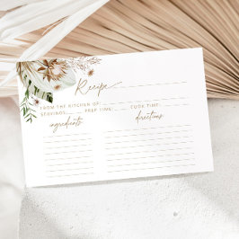 Tropisch bohemisch vrijgezellenfeest receptkaart