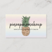 Tropisch Boho Chic Pineapple Holographic Visitekaartje (Voorkant)