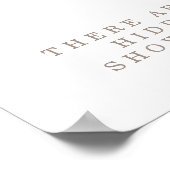 Tropisch Boho roze Roses Baby shower Sock Hunt Poster (Hoek)