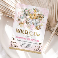 Tropisch Boho Safari Animals Girl Baby shower