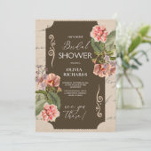 Tropisch Boho Seaside vrijgezellenfeest, Pampas Gr Kaart (Staand voorkant)