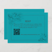 Tropisch Boho Summer QR Code RSVP Briefkaart (Voorkant / Achterkant)