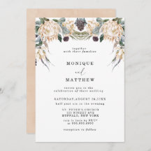 Tropisch Boho White Protea Floral Wedding